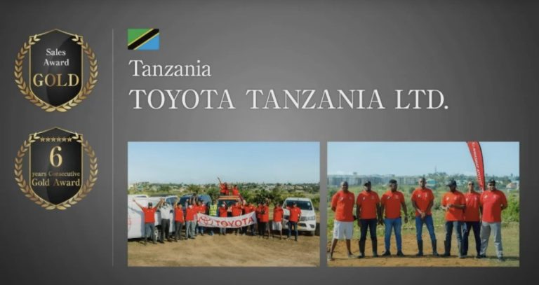 TOYOTA TANZANIA LTD WINS GOLD AWARD IN THE SALES CATEGORY FOR 6 CONSECUTIVE YEARS